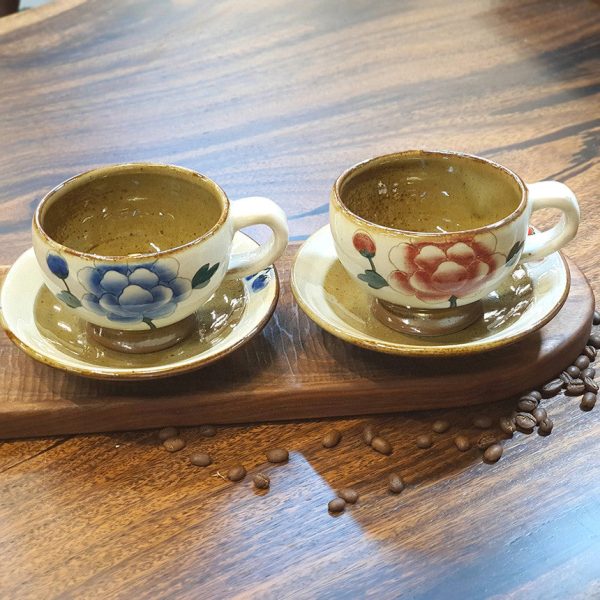 Bosan Pottery - Buncheong Mokdan Porcelain Tea Cup Set Online Hot Sale