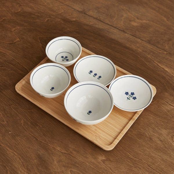 Korean L ON Flower Marie Hansang Dinnerware Set 5P & Bamboo Tray For Cheap - Image 2