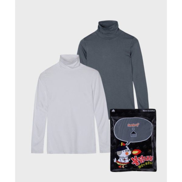 Basic House x Samyang - Warm Essential Women s Turtleneck Long Sleeve T-Shirt Cheap