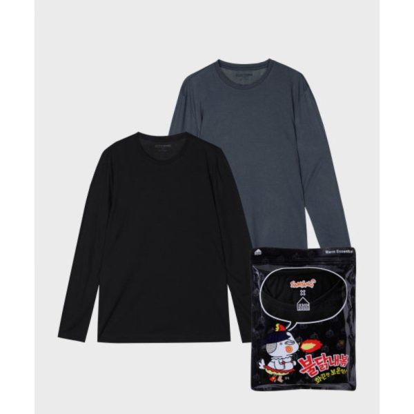 Basic House x Samyang - Warm Essential Round Neck Long Sleeve T-Shirt Online now