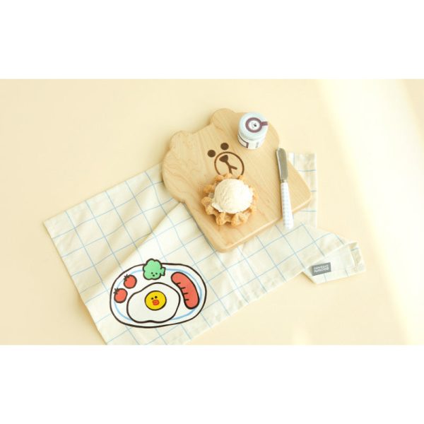 LINE FRIENDS - Brown Wood Bread Tray Fashion - Image 2