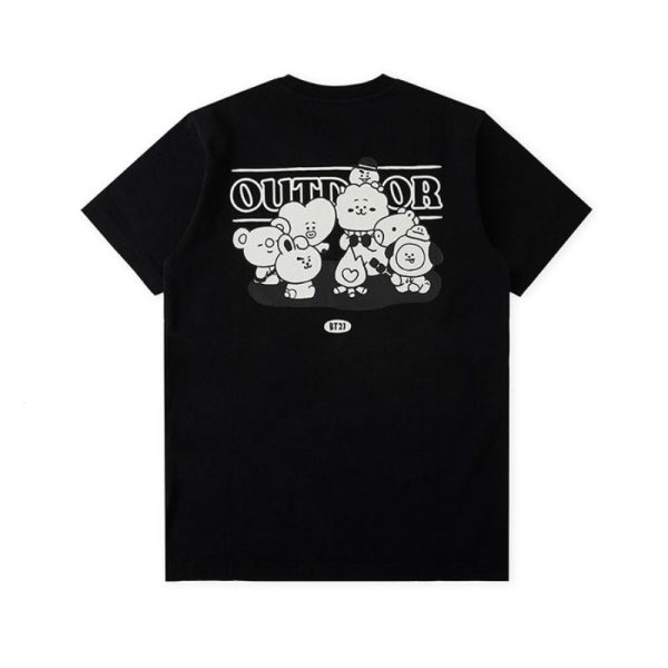BT21 - Baby Outdoor Short Sleeve T-Shirt For Sale - Image 3