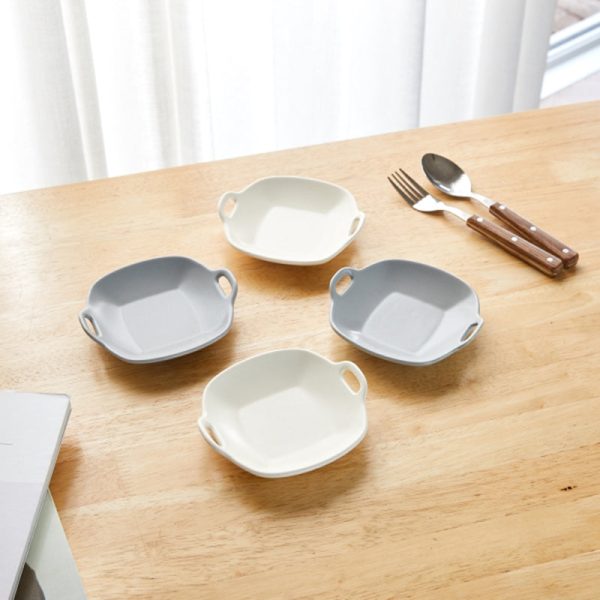 Korean L Mime Square Plate With Handle 4P Set Online - Image 3