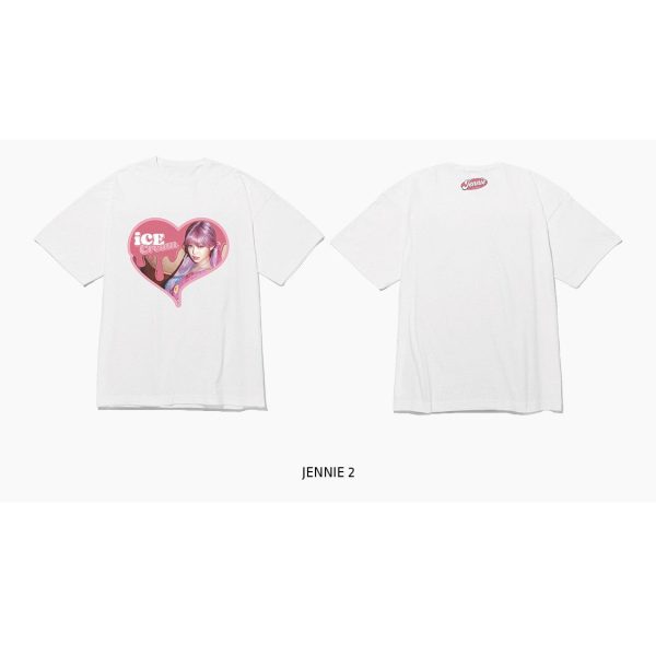 BlackPink - Ice Cream Short Sleeve T-Shirt Type 2 Hot on Sale - Image 5