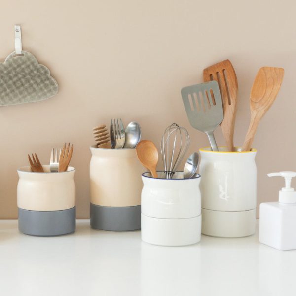 Dailylike x 10x10 - Milky Matte Ivory Cutlery Holder Set For Sale