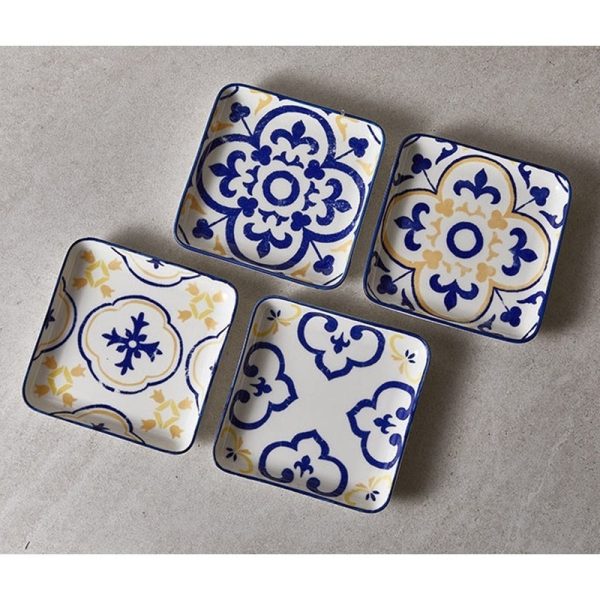 Korean Lemon Persian Square Plate 4P Set Online now - Image 3