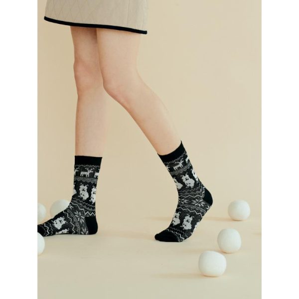 Dinotaeng - Rudolph Quokka Nordic Socks For Cheap - Image 3