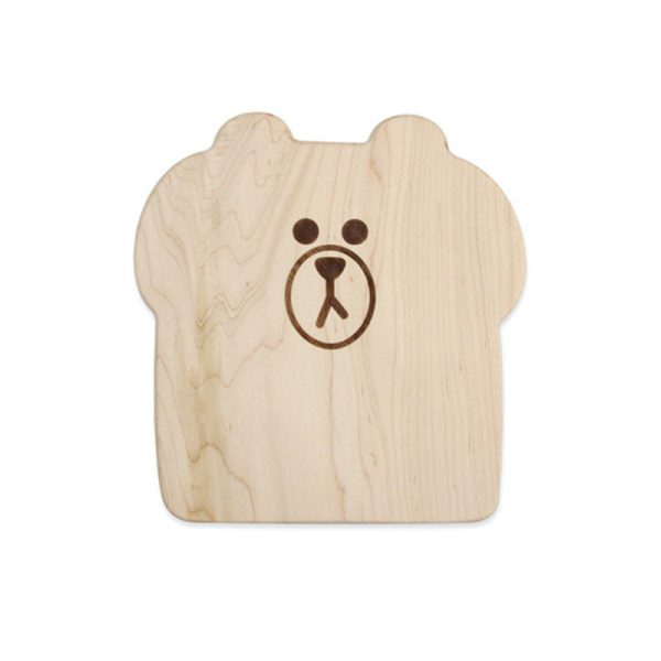 LINE FRIENDS - Brown Wood Bread Tray Fashion - Image 4