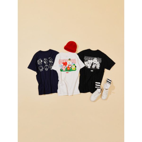 BT21 - Baby Outdoor Short Sleeve T-Shirt For Sale