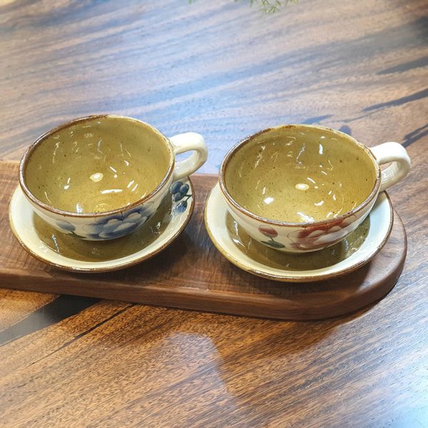 Bosan Pottery - Buncheong Mokdan Porcelain Cafe Latte Cup Set Hot on Sale - Image 2