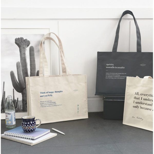 Iconic - Lettering Eco Bag For Cheap