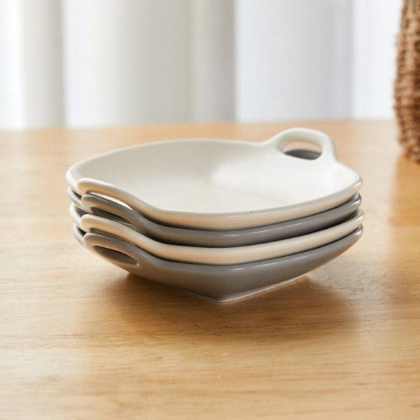Korean L Mime Square Plate With Handle 4P Set Online - Image 2