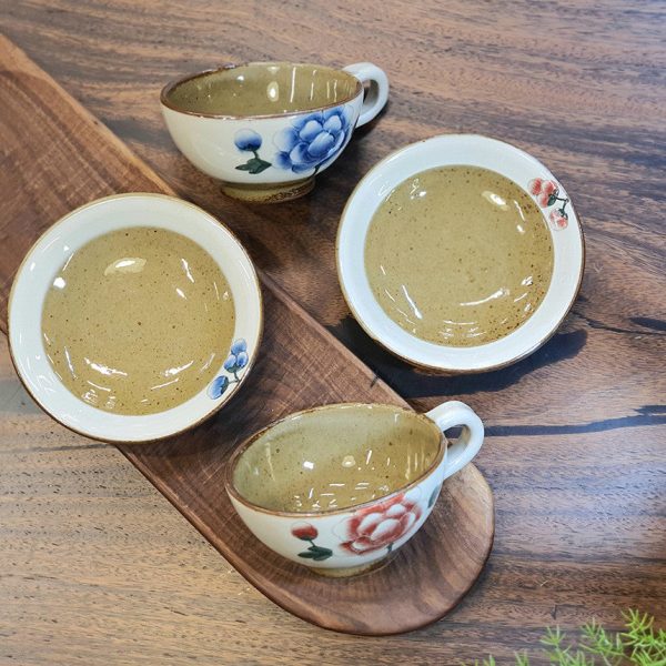 Bosan Pottery - Buncheong Mokdan Porcelain Cafe Latte Cup Set Hot on Sale - Image 3