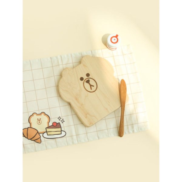LINE FRIENDS - Brown Wood Bread Tray Fashion