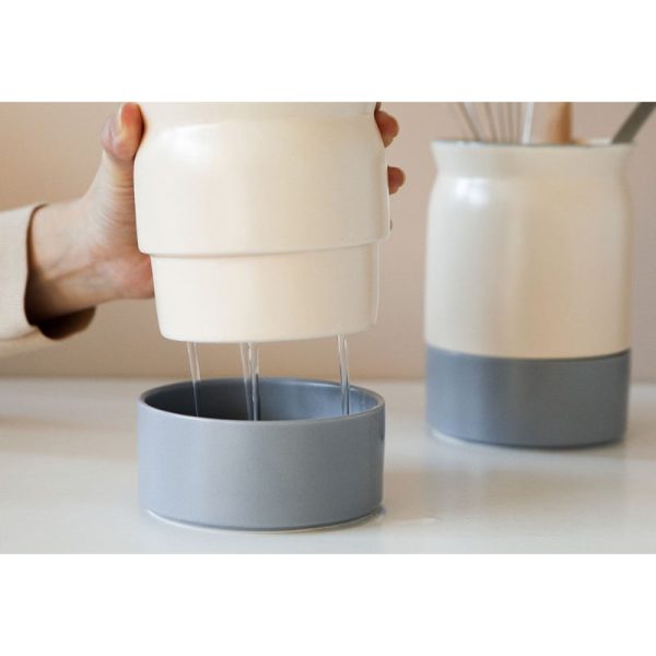 Dailylike x 10x10 - Milky Matte Ivory Cutlery Holder Set For Sale - Image 4