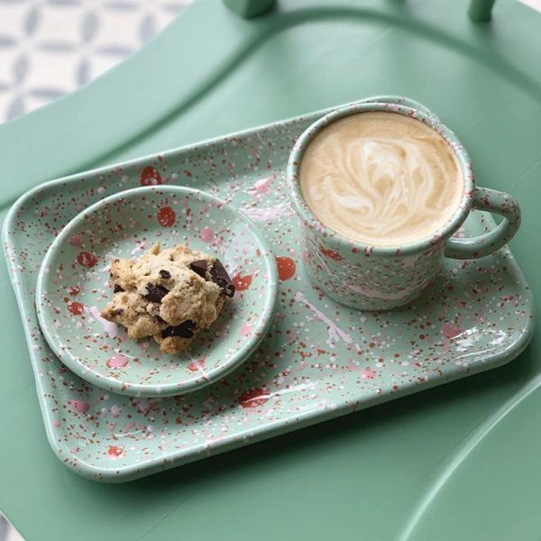 Like A Cafe - Bornn Enamel Island Breeze - Mug & Small Flat Plate Online now - Image 2