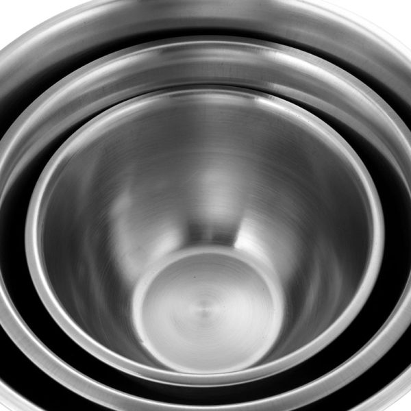 Korean Plain Deep Stainless Mixing Bowl Set 3P For Cheap - Image 5