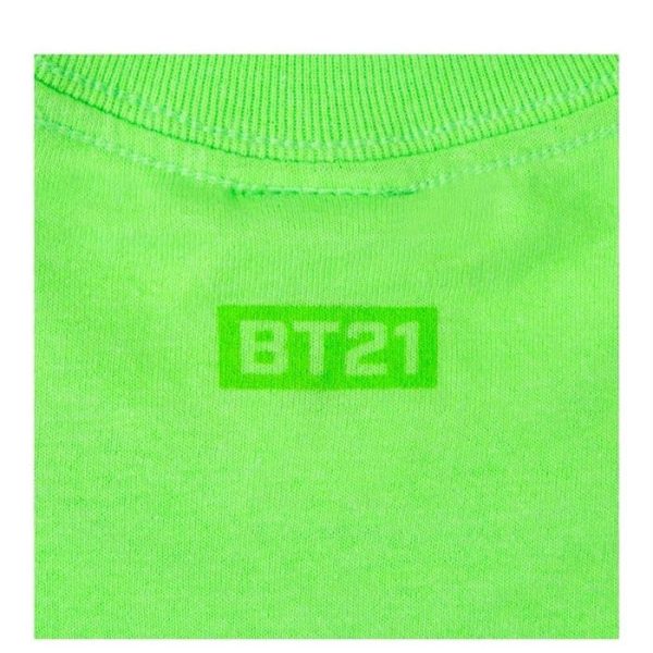 BT21 - Official Merch - Neon Green Short Sleeve T-Shirt - NEON Collection Online Sale - Image 5