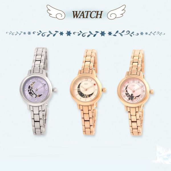 OST x Cardcaptor Sakura - Cherry and Guardian Moon Phase Metal Watch Discount - Image 5