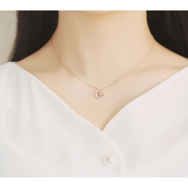 Le Petit Prince x OST - Le Petit Prince with The Moonlight Rose Gold Necklace Fashion - Image 3