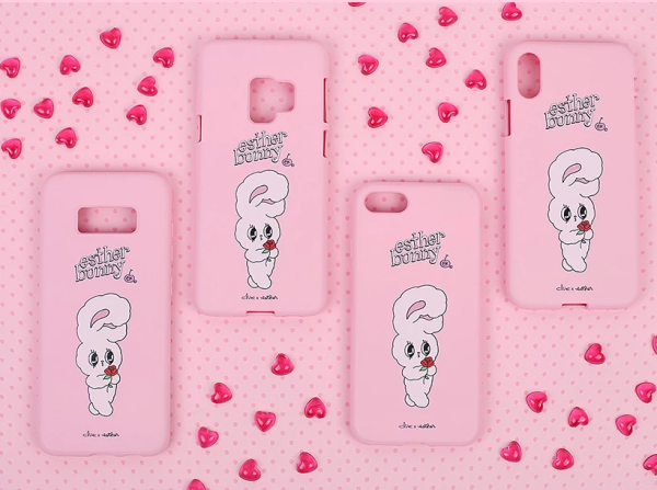 Clue X Esther Bunny - Strawberry Milk Phone Case for iPhone X   XS Cheap - Image 4
