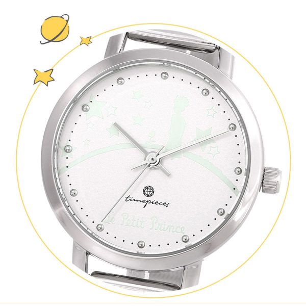 Le Petit Prince x OST - Le Petit Prince and Planet Silver Luminous Mesh Watch Hot on Sale - Image 4