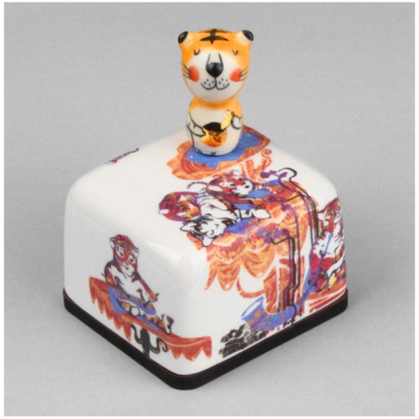 HK Studio - Twelve Earthly Branches Band Musical Paperweight - Tiger on Sale