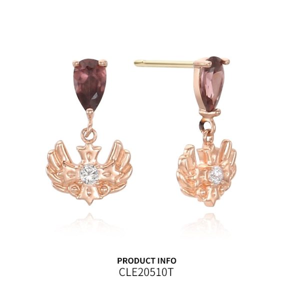 Saint Tail x Clue - Saint Illusion Cubic 10K Gold Earrings Fashion - Image 2