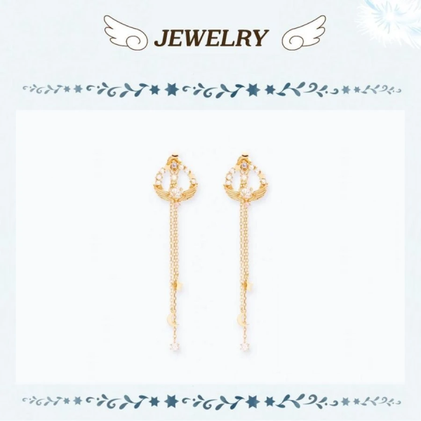 OST x Cardcaptor Sakura - Dream Wand 6 Stars Silver Drop Earring Online Hot Sale