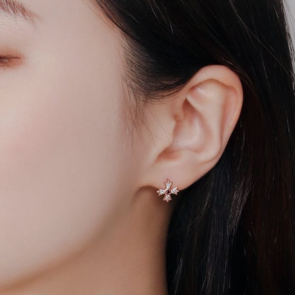 Saint Tail x Clue - Cross 10K Gold Earring Online Sale - Image 5