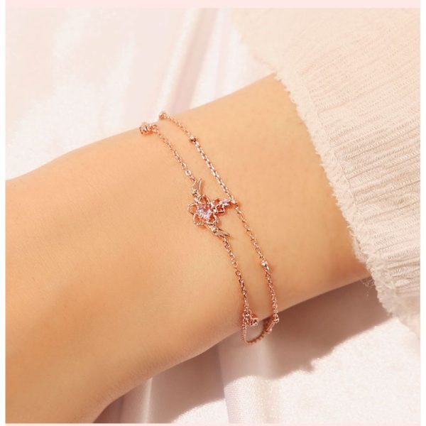OST x Cardcaptor Sakura - Crown Cherry Blossom Wing Bracelet Online - Image 5