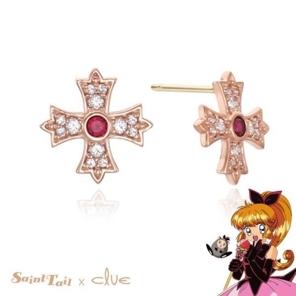 Saint Tail x Clue - Cross 10K Gold Earring Online Sale