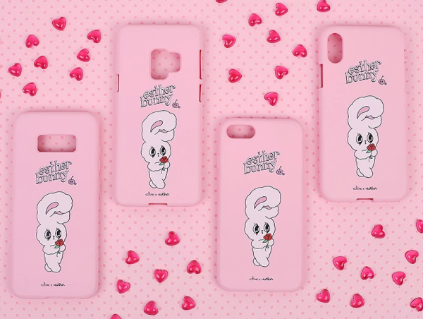 Clue X Esther Bunny - Strawberry Milk Phone Case for iPhone 7 8 Sale - Image 4