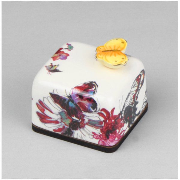 HK Studio - Moony Ceramic Flower Butterfly Musical Paperweight on Sale - Image 2
