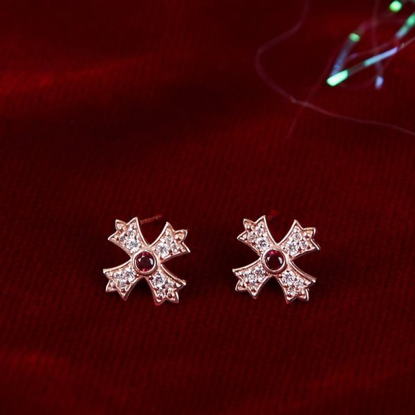 Saint Tail x Clue - Cross 10K Gold Earring Online Sale - Image 3