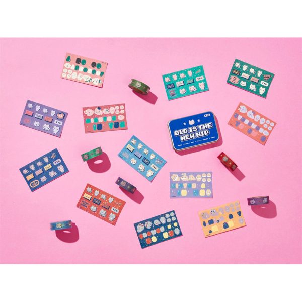 TWOTUCKGOM - Old is the New Hip Sticker and Masking Tape Set on Sale