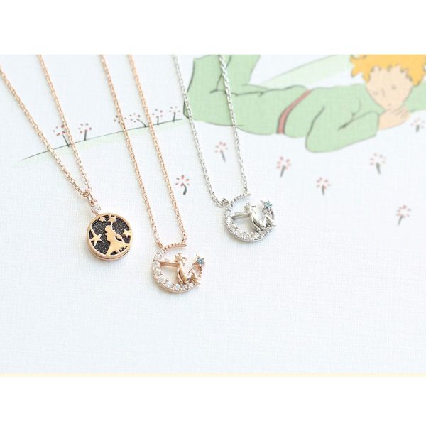 Le Petit Prince x OST - Le Petit Prince with The Moonlight Silver Necklace Hot on Sale - Image 5