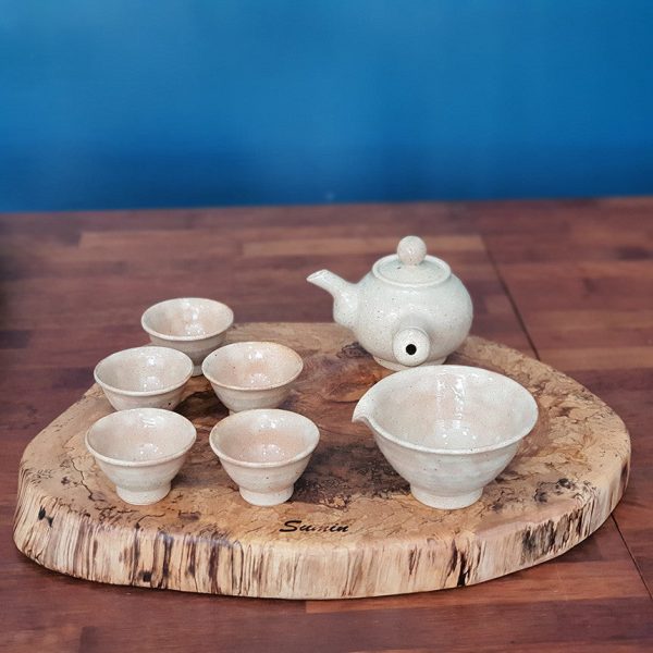 Bosan Pottery - Buncheong Momiji Porcelain Traditional Tea Set Online now