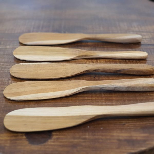 Bosan Pottery - Teak Wood Oval Spatula For Sale - Image 3