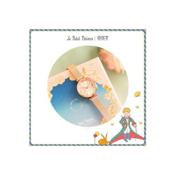 Le Petit Prince x OST - Planet Roses Rose Gold Mesh Watch Sale