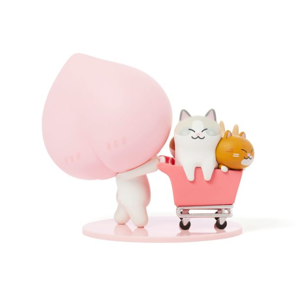 Apeach x KangDaniel - Apeach with Cats in Cart Doll Figure Set For Sale - Image 3