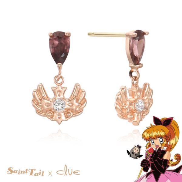 Saint Tail x Clue - Saint Illusion Cubic 10K Gold Earrings Fashion