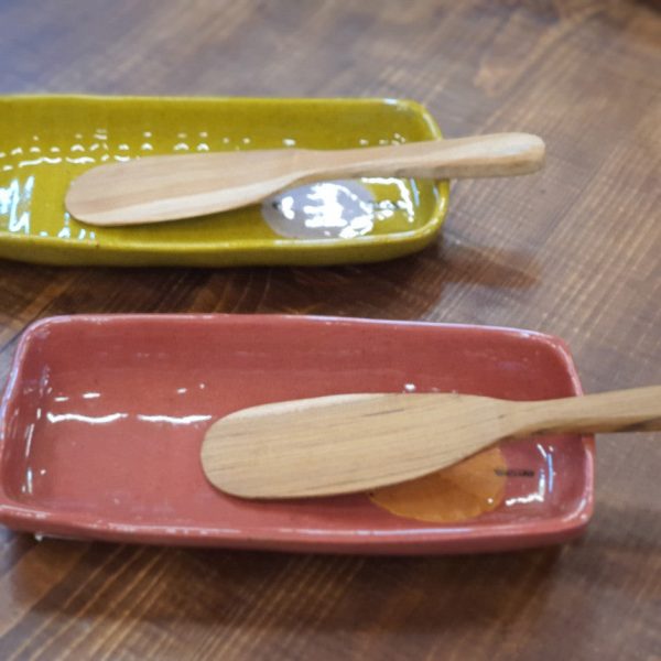 Bosan Pottery - Teak Wood Oval Spatula For Sale - Image 4