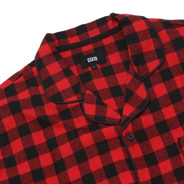 BT21 x Hunt Innerwear - Flannel Check Pajama Set - Cooky Online now - Image 5