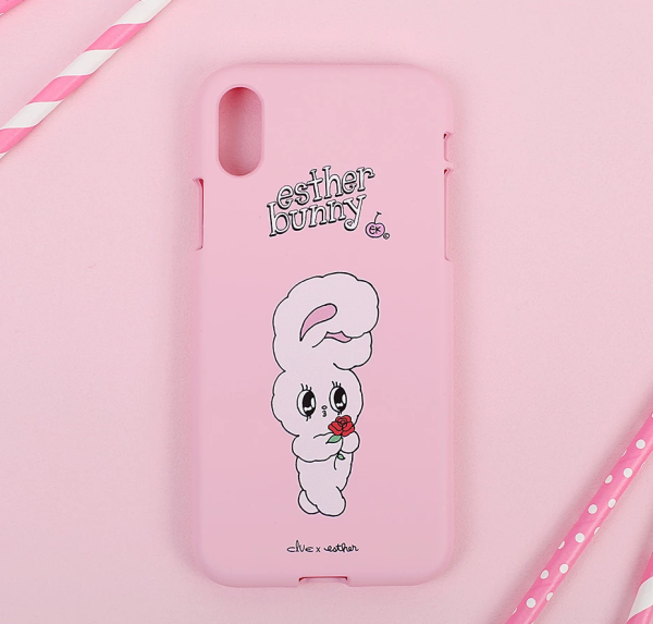 Clue X Esther Bunny - Strawberry Milk Phone Case for iPhone X   XS Cheap