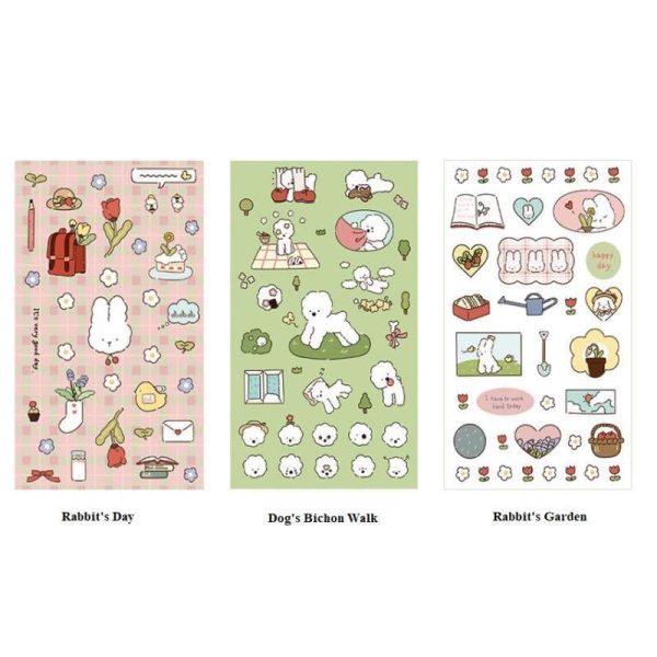 Be On D - After The Rain Rabbit & Dog Sticker Online - Image 2