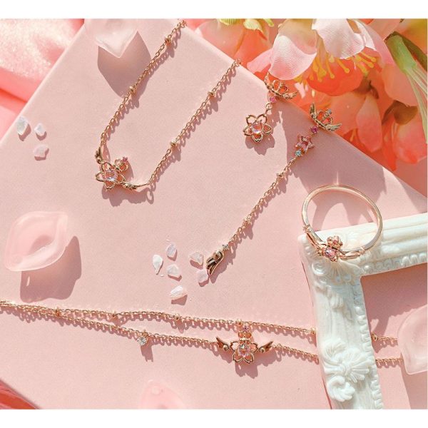 OST x Cardcaptor Sakura - Crown Cherry Blossom Wing Bracelet Online - Image 3