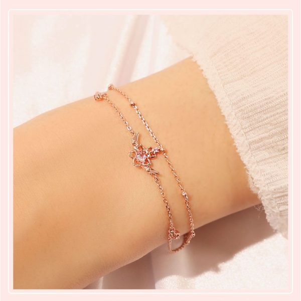 OST x Cardcaptor Sakura - Crown Cherry Blossom Wing Bracelet Online - Image 4
