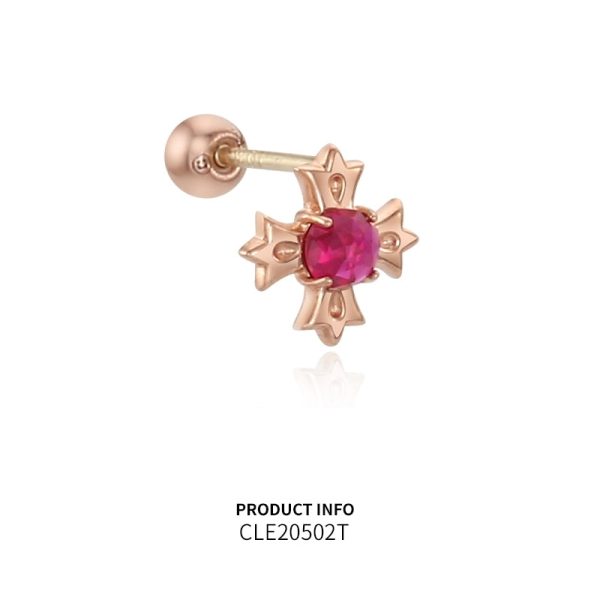 Saint Tail x Clue - Cross 10K Gold Piercing For Sale - Image 2