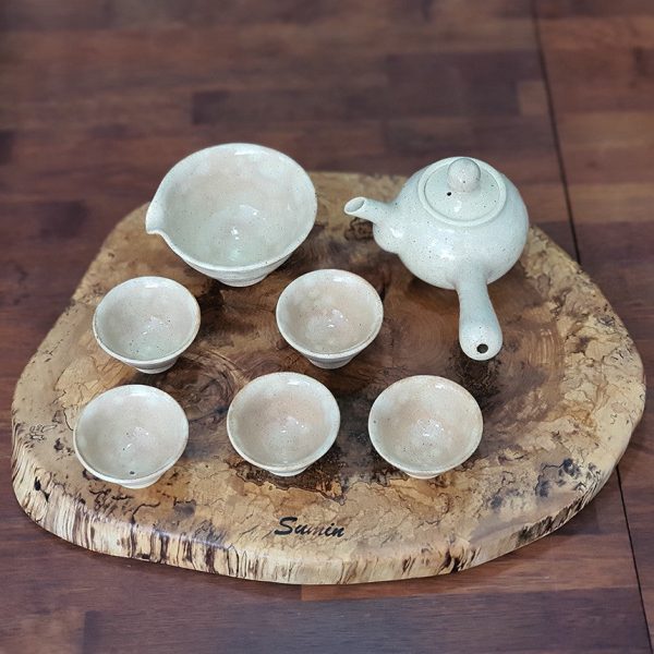 Bosan Pottery - Buncheong Momiji Porcelain Traditional Tea Set Online now - Image 2